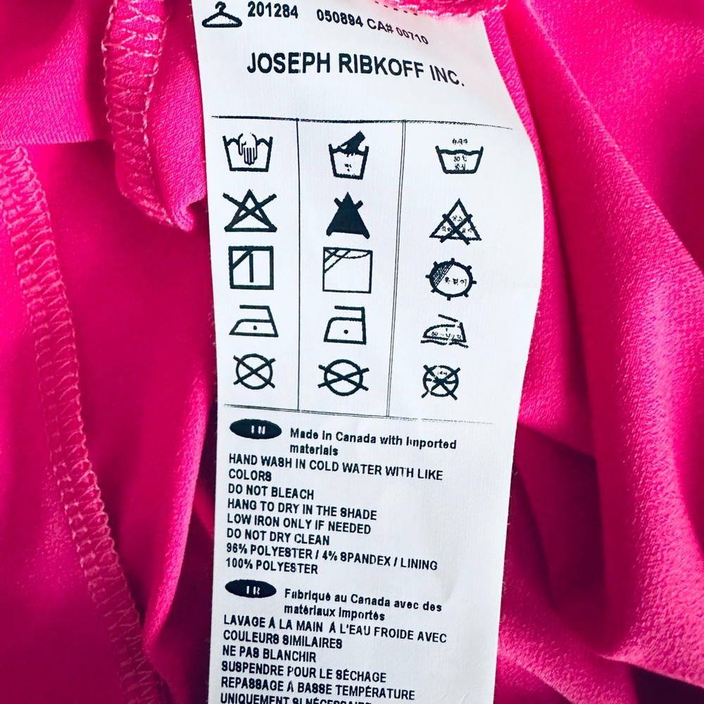 NWT Joseph Ribkoff Bright Fuchsia Sleeveless Blouse / 10 - Picture 8 of 8